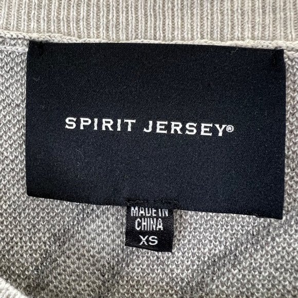Spirit Jersey Saint Sinner Knit Sweater size XS Oversized Unisex Beige NWT - Picture 6 of 7